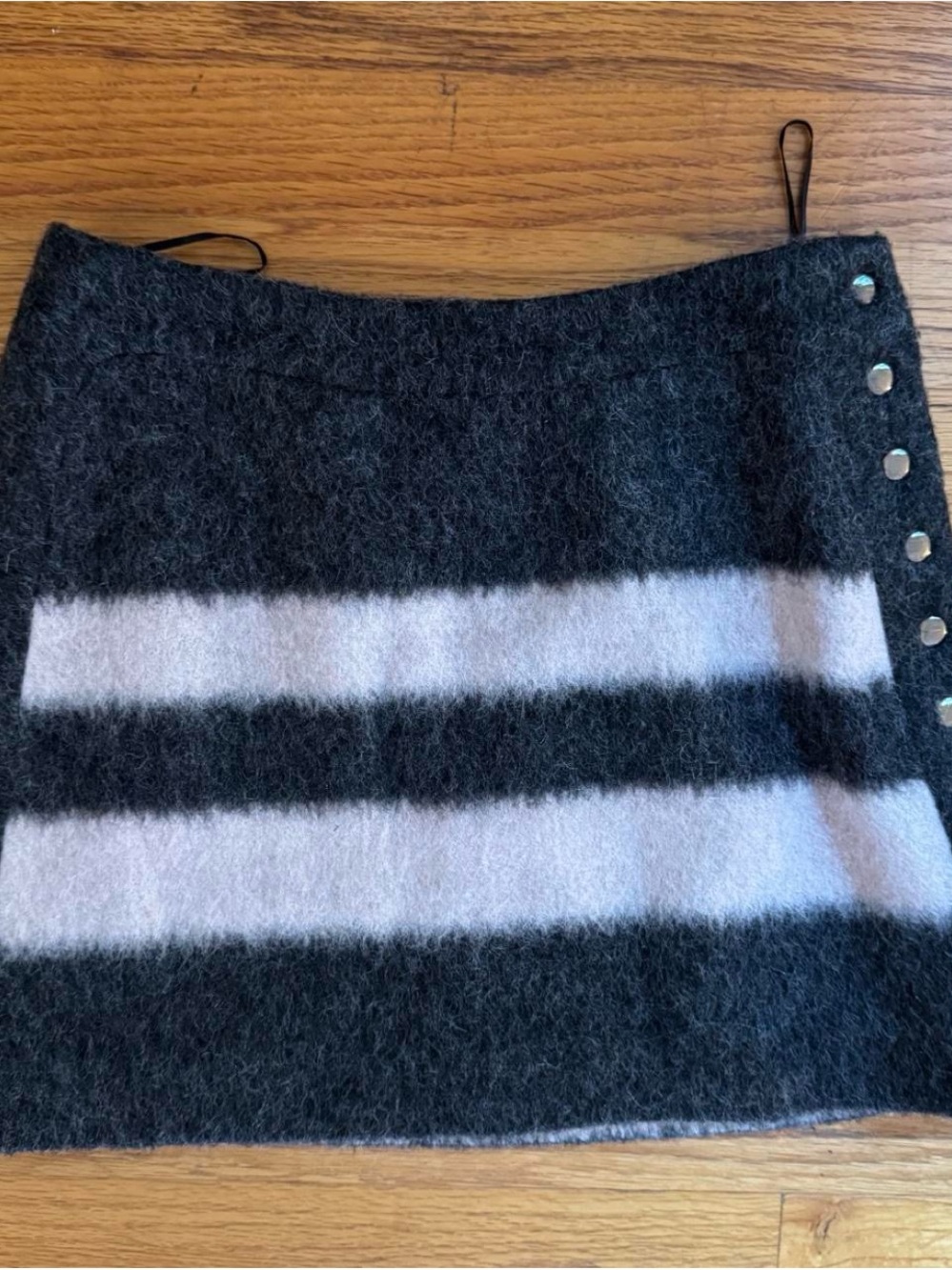 Ramy Brook Black and White Striped Mini Skirt